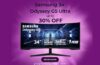 Samsung 34-inch Odyssey G5 Ultra-Wide Curved Gaming Monitor displaying vivid game graphics on screen
