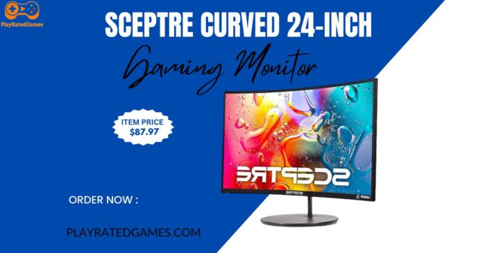 Sceptre C248W-1920RN 24" Curved Gaming Monitor – Full HD, 75Hz, HDMI & VGA Sceptre 24-inch Curved Gaming Monitor with 1080p Display and Built-in Speakers