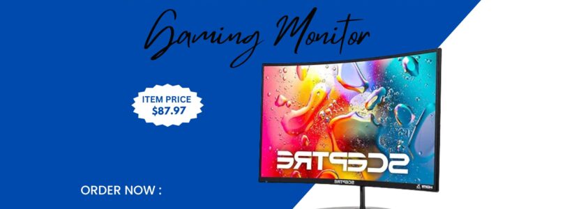 Sceptre 24-inch Curved Gaming Monitor with 1080p Display and Built-in Speakers