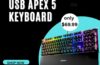 SteelSeries Apex 5 Hybrid Mechanical Gaming Keyboard with RGB lighting and OLED display