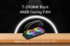 T-240MM Black ARGB Liquid CPU Cooler with Temperature Display and Dual 240mm Fans