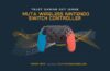 Black AXYBCOOL Wireless Switch Controller with LED lights and ergonomic design for Nintendo Switch and PC gaming