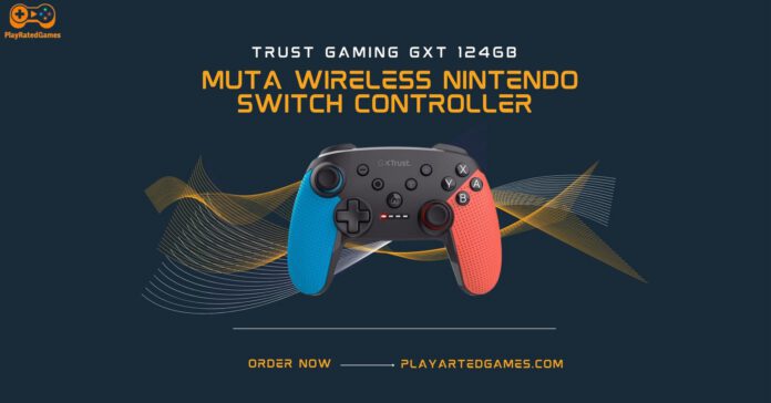 Black AXYBCOOL Wireless Switch Controller with LED lights and ergonomic design for Nintendo Switch and PC gaming