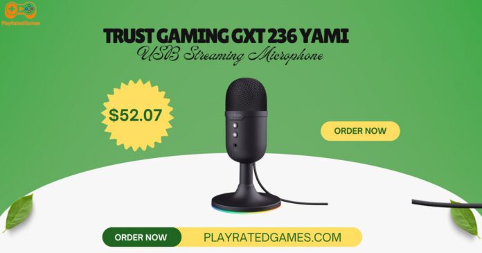 Trust Microphone 25372 – RGB USB Streaming Mic Trust Microphone 25372 with RGB Lighting for Streaming