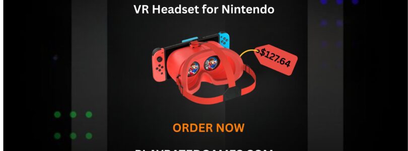 White TIMETOP VR Headset for Nintendo Switch and OLED model with adjustable HD lenses and head strap