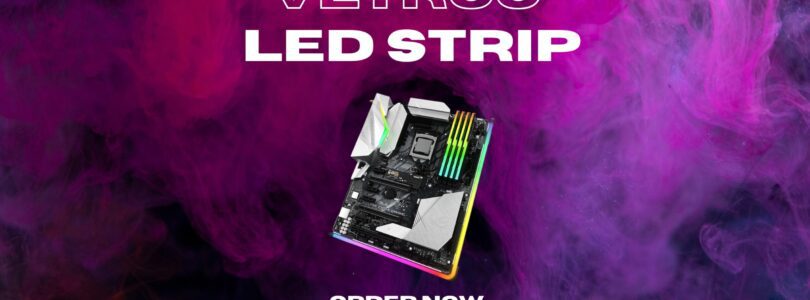 Vetroo 21.7-inch 5V 3-Pin Addressable RGB LED Strip with mounting brackets