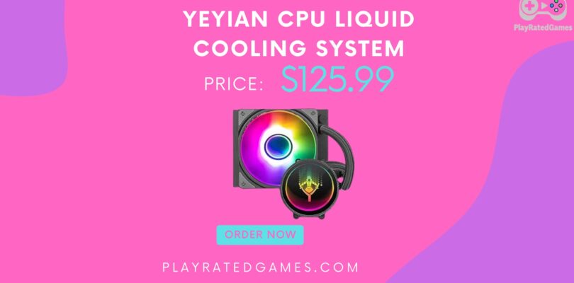 YEYIAN 240mm AIO CPU RGB Liquid Cooler with Dual Fans and RGB Lighting for Gaming PCs