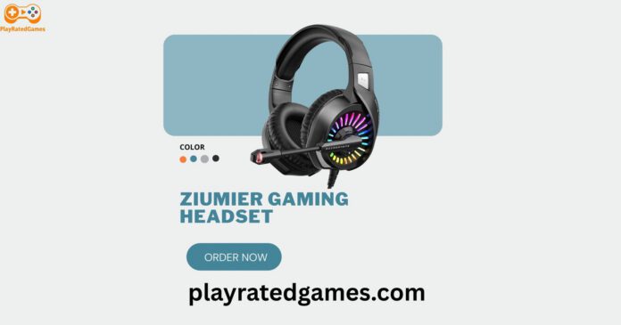 ZIUMIER Z20 Wired Gaming Headset – Green ZIUMIER Z20 green gaming headset with over-ear design, RGB LED lighting, and noise-canceling microphone