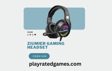 ZIUMIER Z20 green gaming headset with over-ear design, RGB LED lighting, and noise-canceling microphone