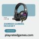ZIUMIER Z20 green gaming headset with over-ear design, RGB LED lighting, and noise-canceling microphone