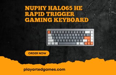NuPhy Halo65 HE Rapid Trigger Gaming Keyboard with RGB lighting and magnetic switches in grey