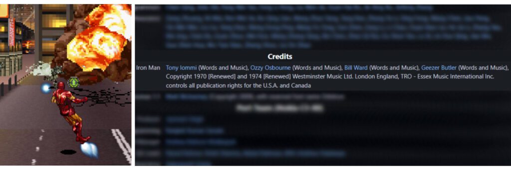 Ozzy's credits on Iron Man 2
