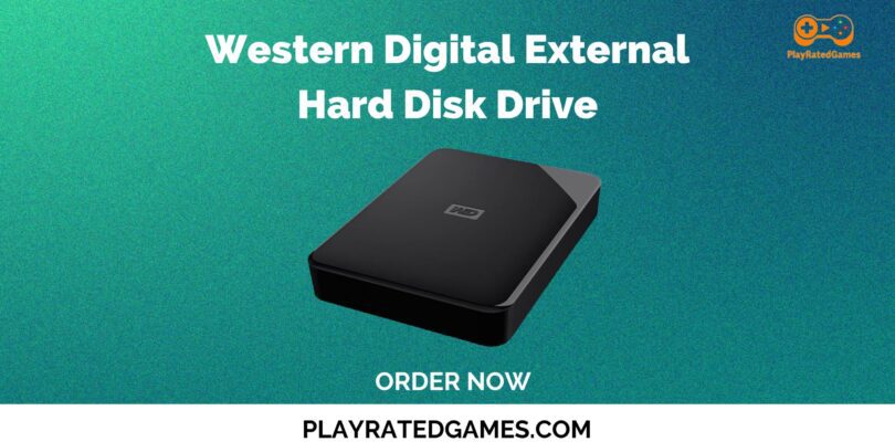 WD 5TB My Passport Portable External Hard Drive in black color with USB cable