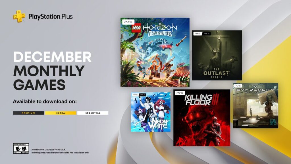 These are the PlayStation Plus monthly games for December 2025