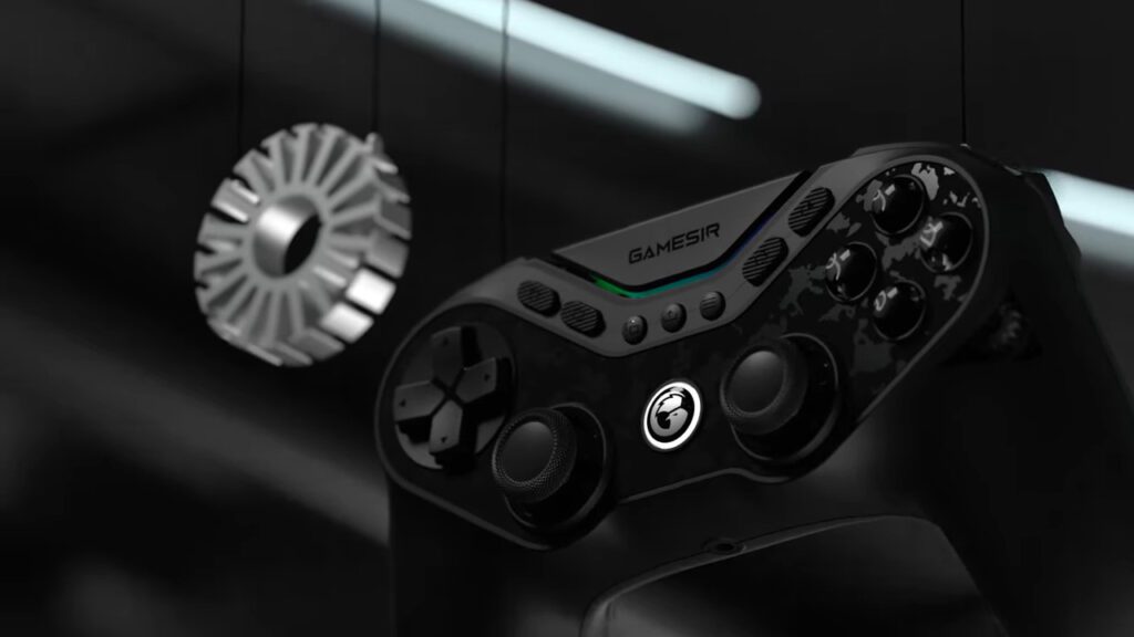 This GameSir controller has a steering wheel on it because why not