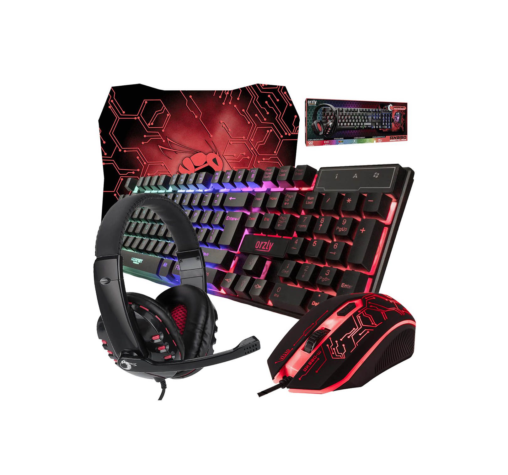 Gaming Keyboard Mouse Headset Bundle