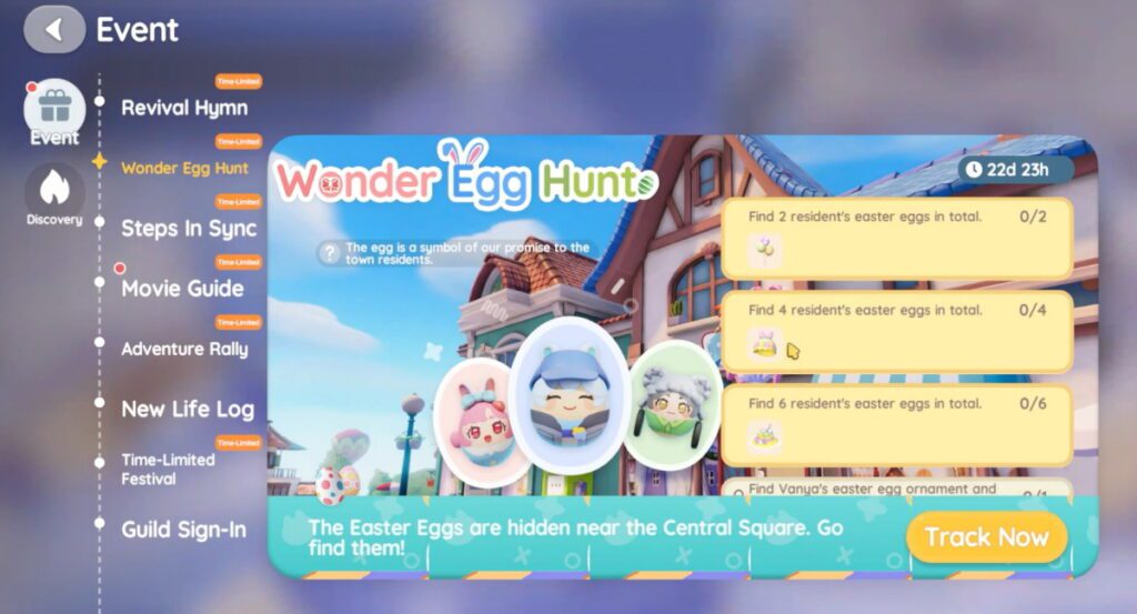 Heartopia Wonder Egg Hunt Event Objectives