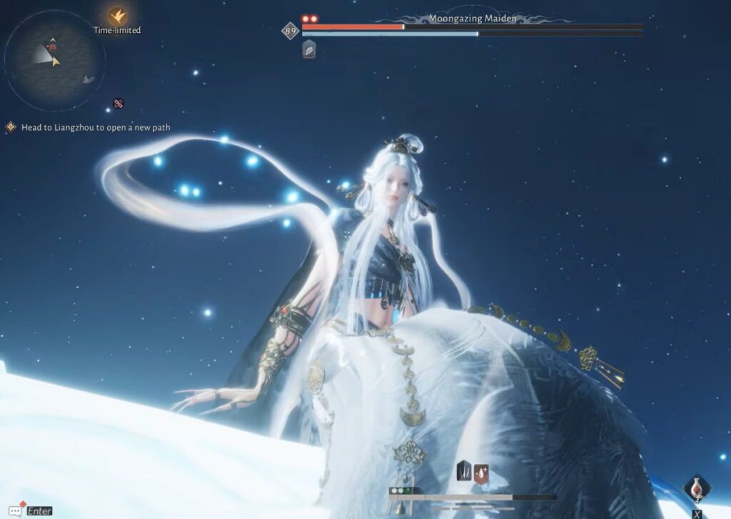 Where Winds Meet Moongazing Maiden Moonfall Attack